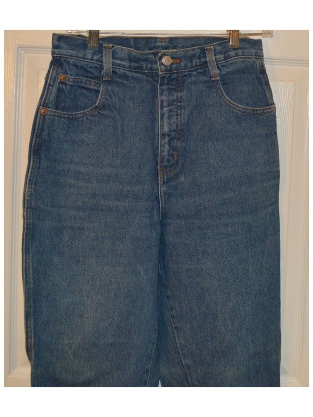Forenza Women's Blue Denim Jeans Pants Size 10 Tall Straight Leg - Picture 2 of 4